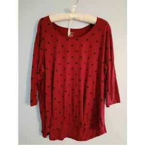Red & black polka dot shirt